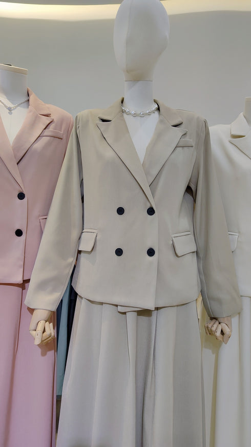 Double Breasted Blazer With Skirts
